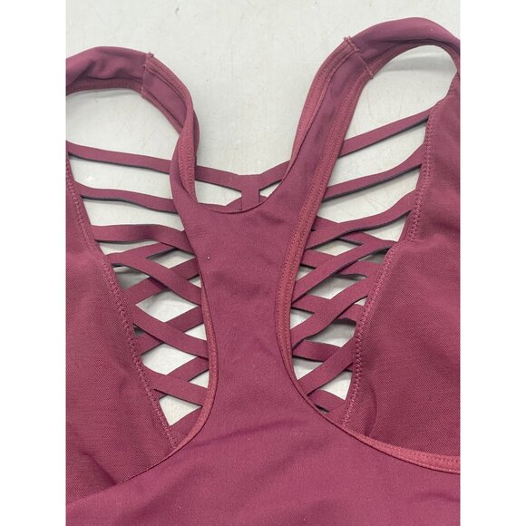 Victoria sport sports bra weaved front polyamide blend purple large READ - Picture 7 of 7